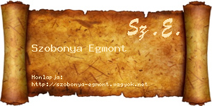 Szobonya Egmont névjegykártya